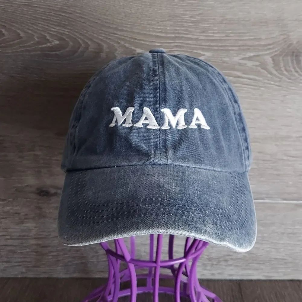 Denim Mama Baseball Hat-Blue